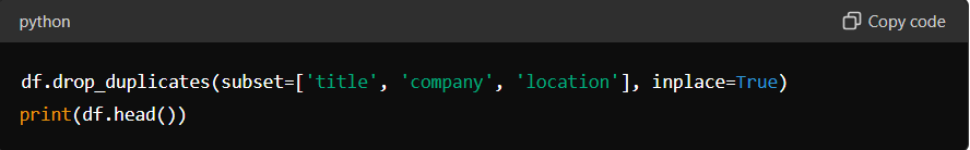 Removing Duplicates