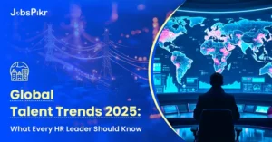 HR team analyzing global talent trends and workforce data for 2025