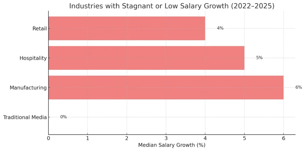 Industries With Stagnant or Low Salary Growth