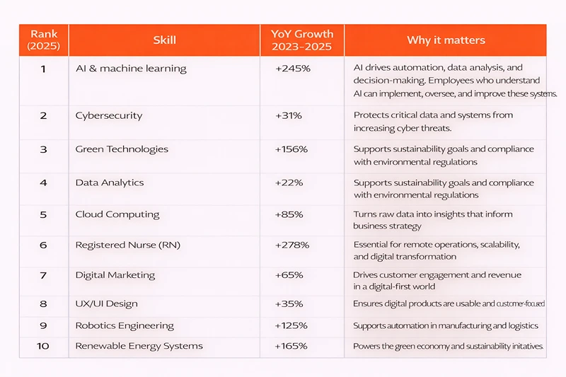 The Top 20 Emerging Skills in 2026, Backed by Skill Demand Signals