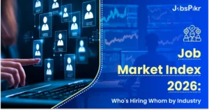 Job market index 2026 showing competitive hiring intensity across industries